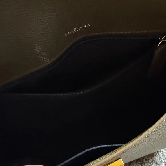 DeMellier Khaki Leather Crossbody Bag - Picture 2 of 3